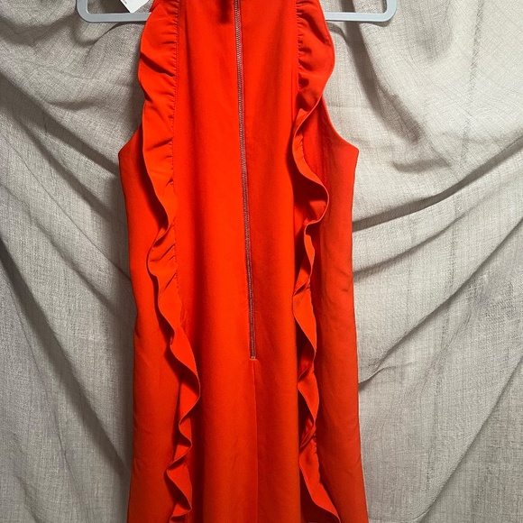 Ted Baker - Halter neck Lace Ruffle Detail Tunic - Dark Orange - Picture 3 of 13